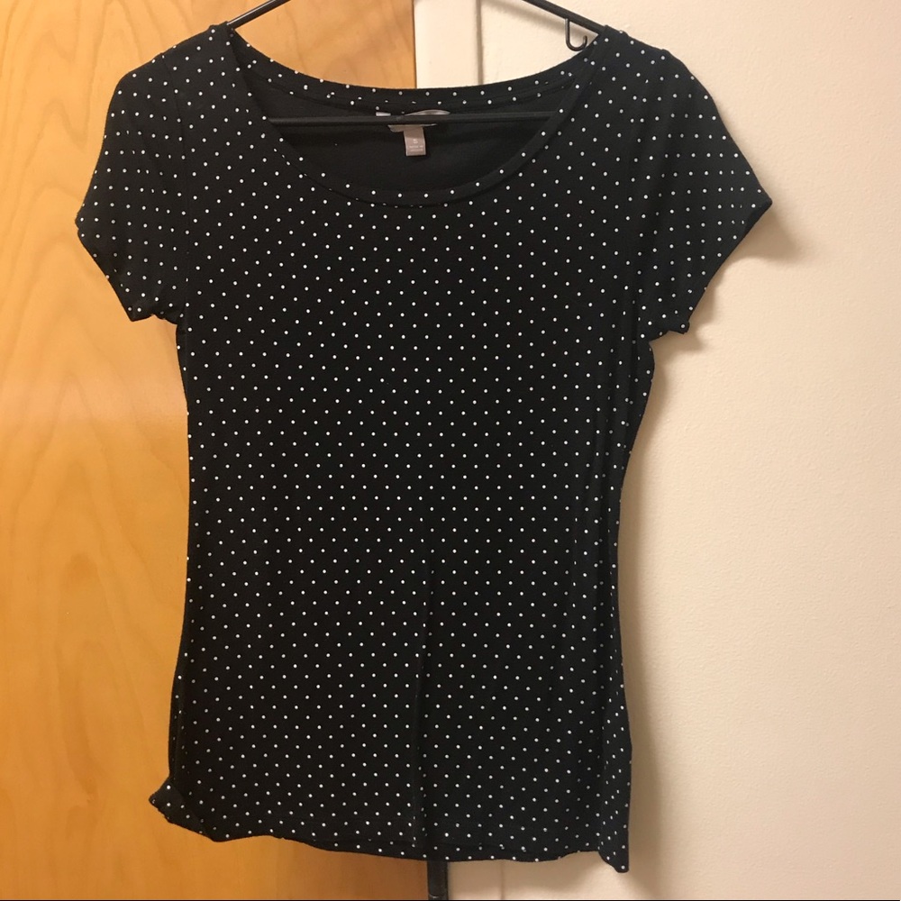 Black and white polka dot top - Banana Republic